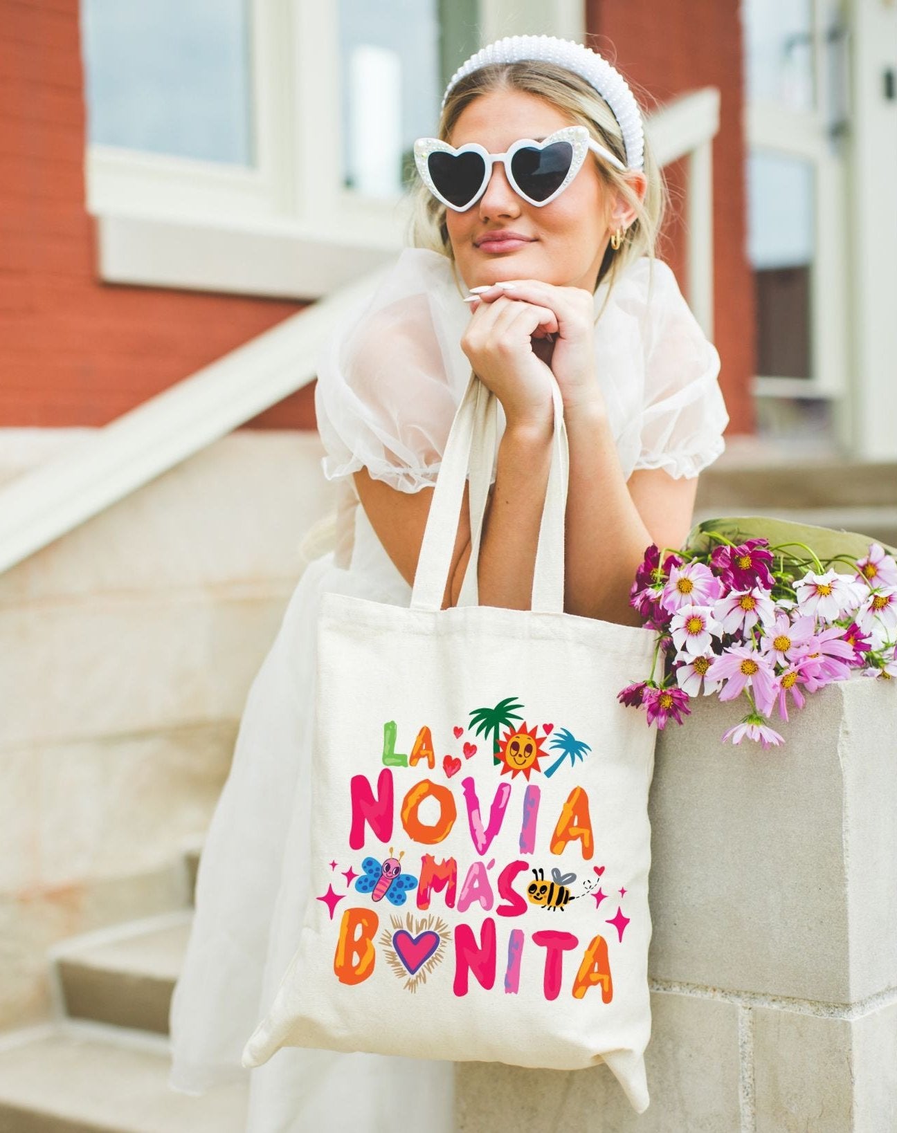 Tropical Tote Bag 'The Most Beautiful Bride'