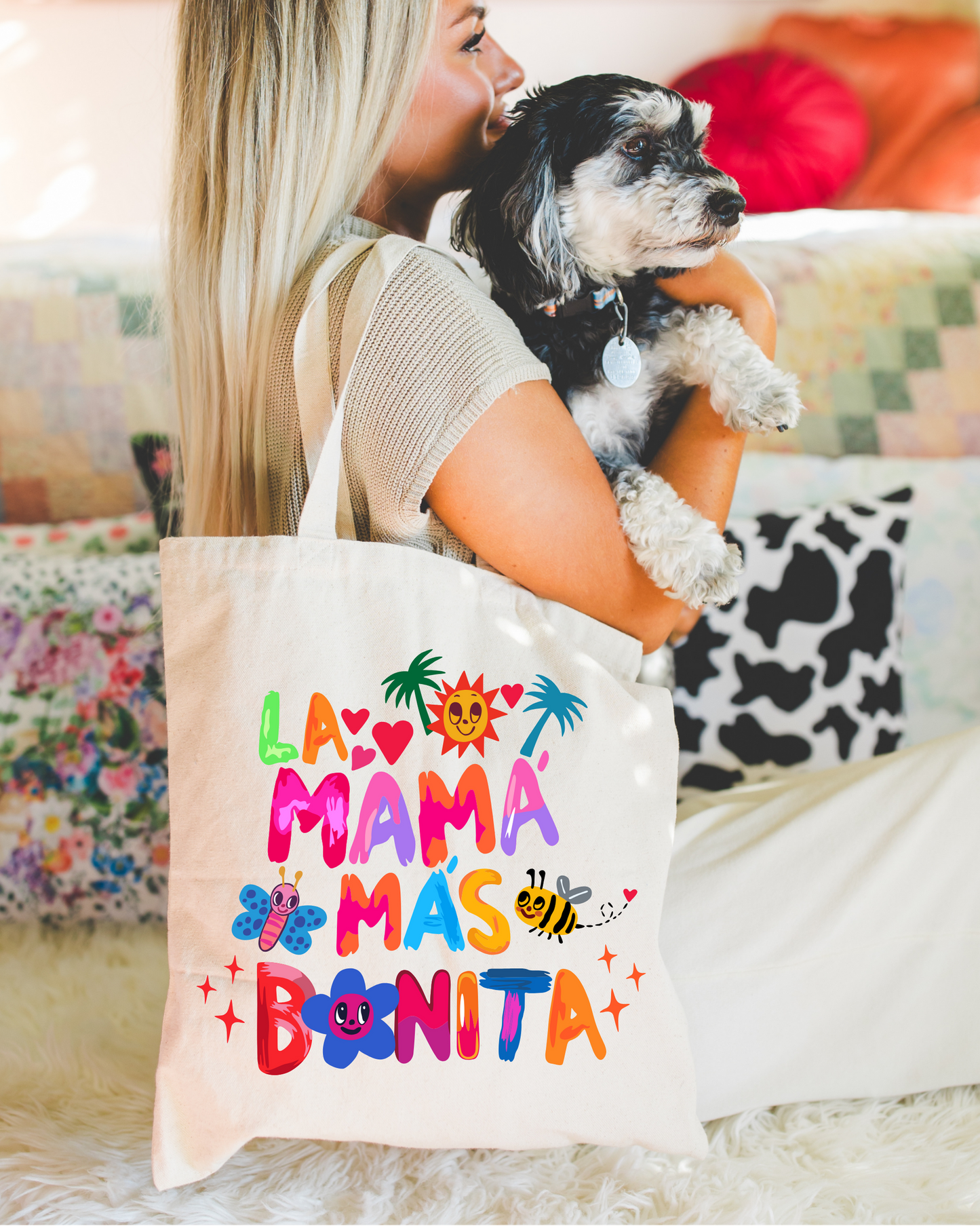 Tropical Tote Bag 'The Most Beautiful Mom'