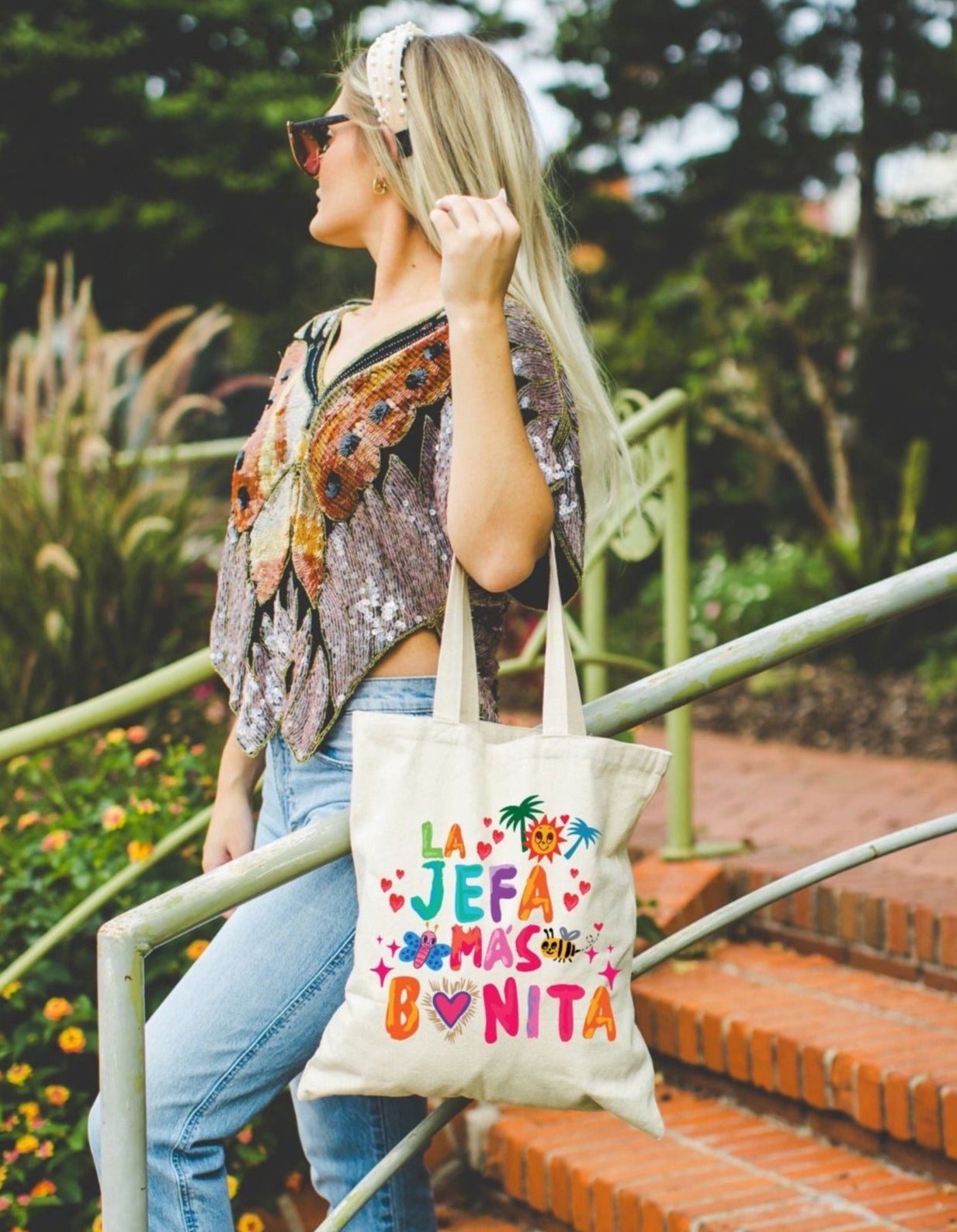 Tropical Tote Bag 'The Most Beautiful Boss'