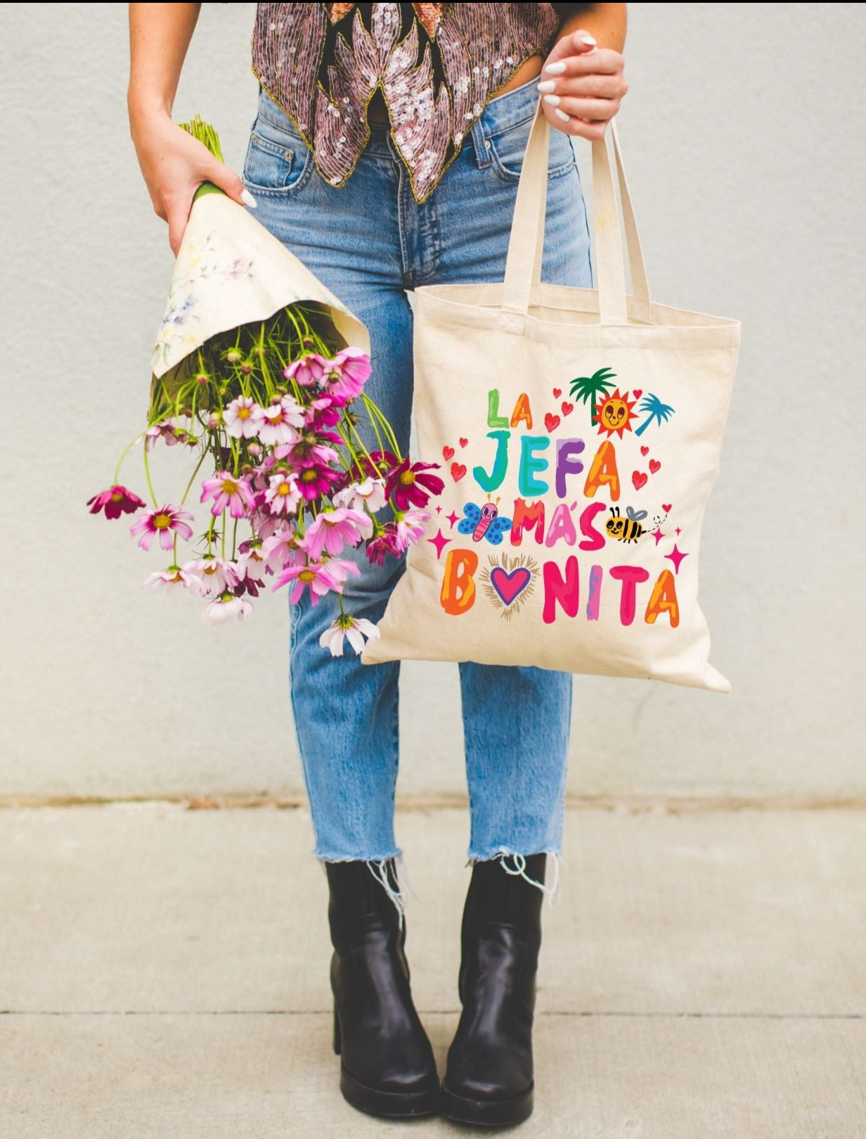 Tropical Tote Bag 'The Most Beautiful Boss'