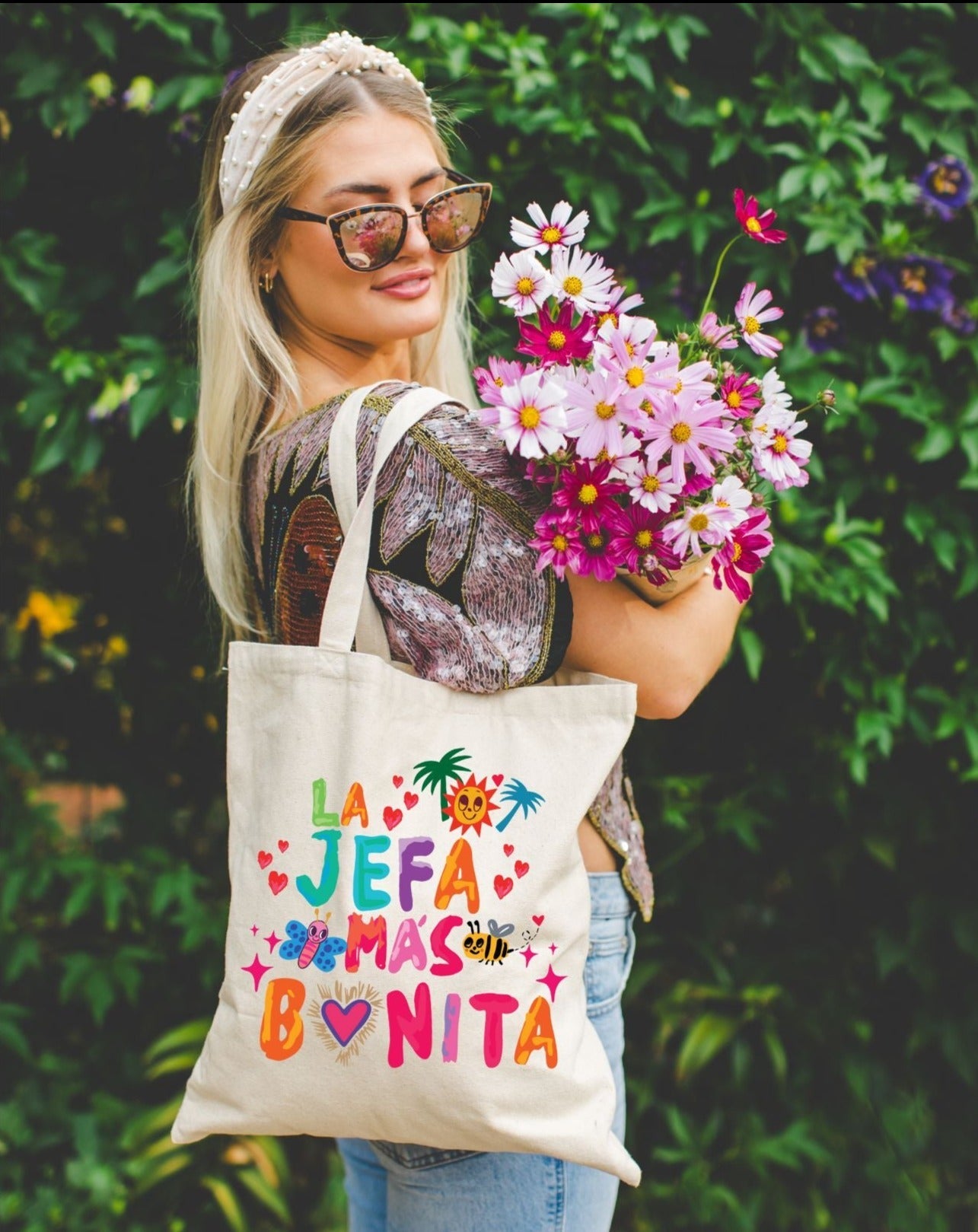 Tropical Tote Bag 'The Most Beautiful Boss'