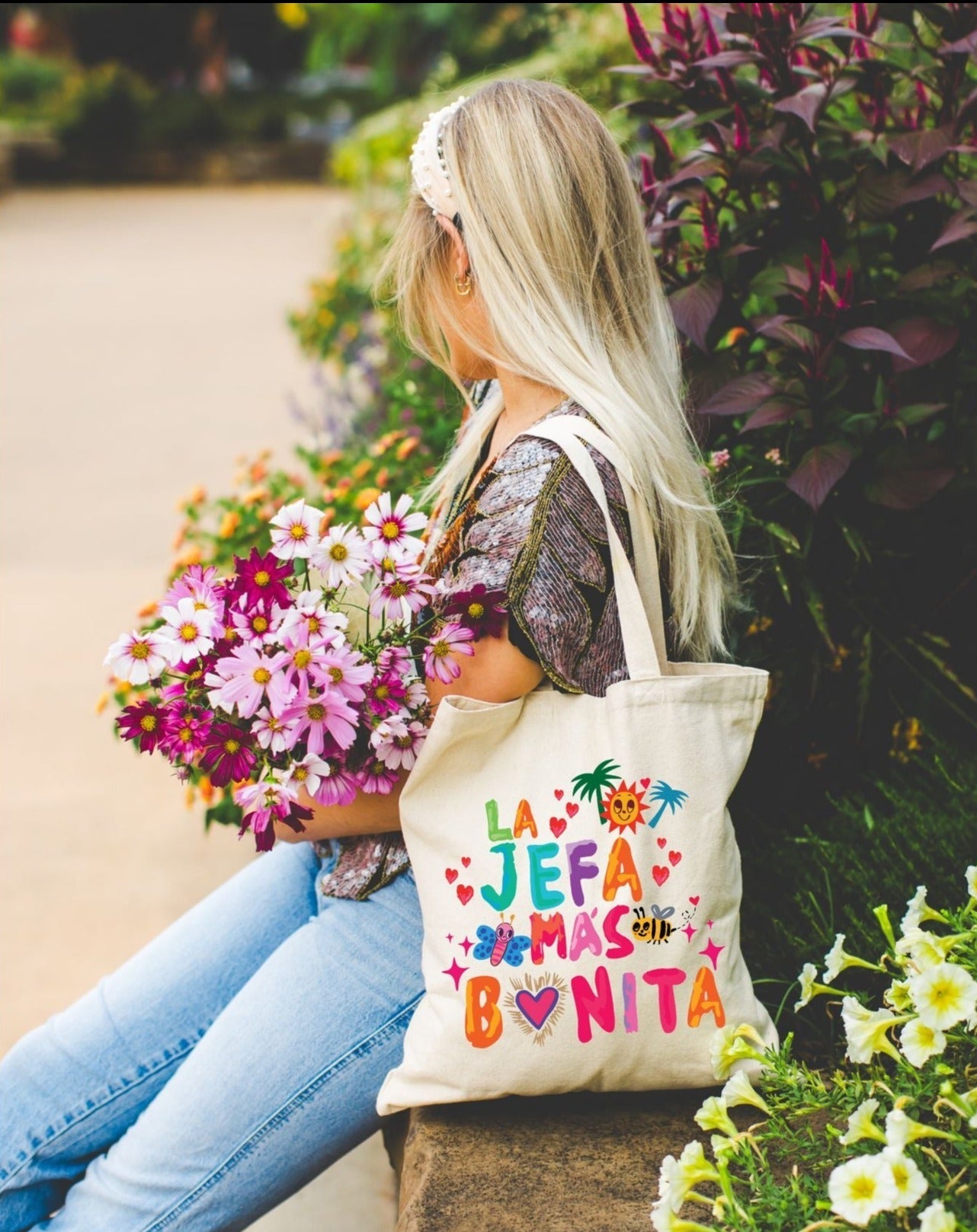 Tropical Tote Bag 'The Most Beautiful Boss'