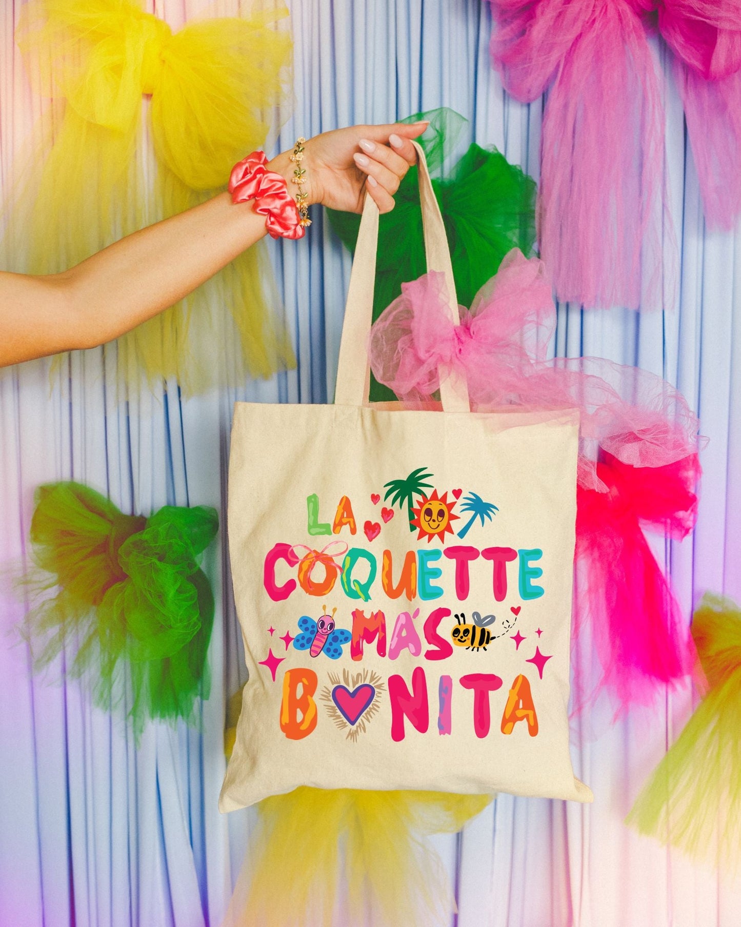 Tropical Tote Bag 'The Prettiest Coquette'