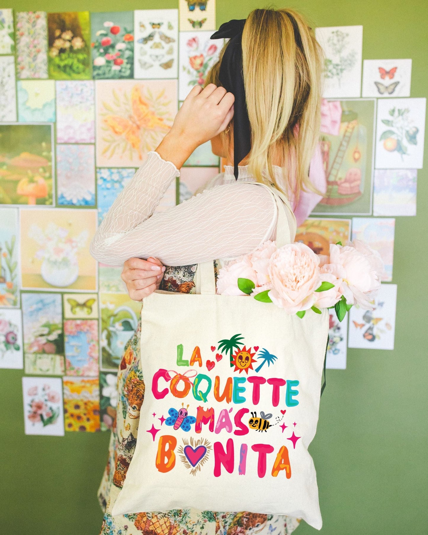 Tropical Tote Bag 'The Prettiest Coquette'
