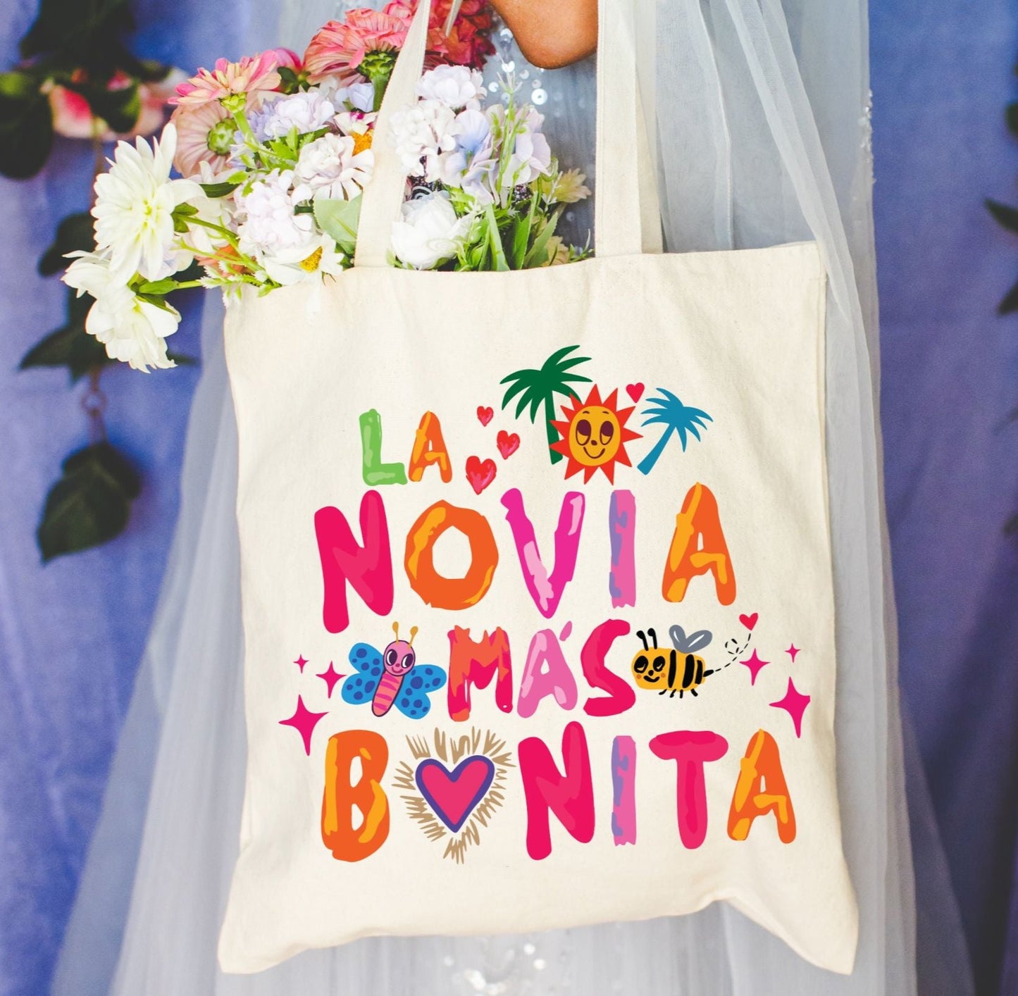 Tropical Tote Bag 'The Most Beautiful Bride'