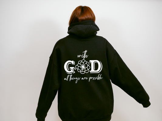 Sudadera Con Capucha - With God, All Things Are Possible