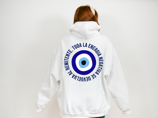 Sudadera con Capucha de Ojo Turco - Devuelve Las Malas Vibes