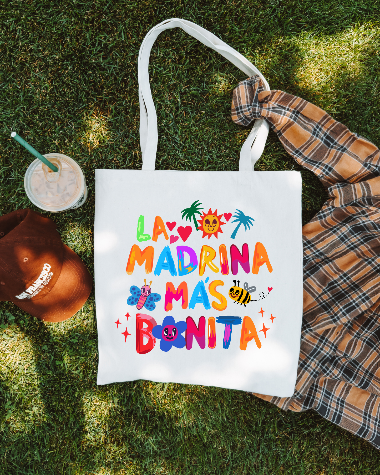 Tote Bag Tropical 'La Madrina Más Bonita'