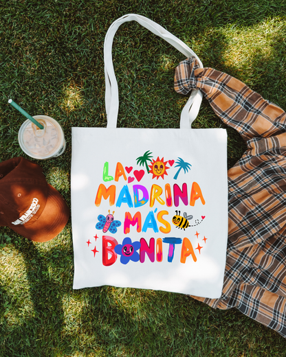 Tote Bag Tropical 'La Madrina Más Bonita'