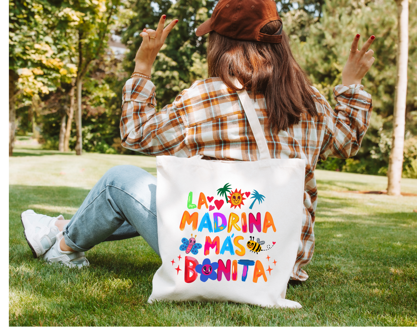 Tote Bag Tropical 'La Madrina Más Bonita'