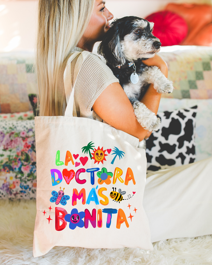 Tote Bag Tropical 'La Doctora Más Bonita'