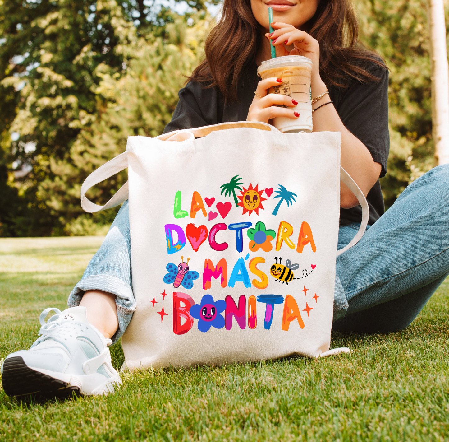 Tote Bag Tropical 'La Doctora Más Bonita'