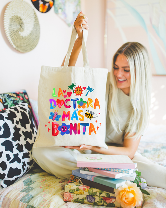 Tote Bag Tropical 'La Doctora Más Bonita'