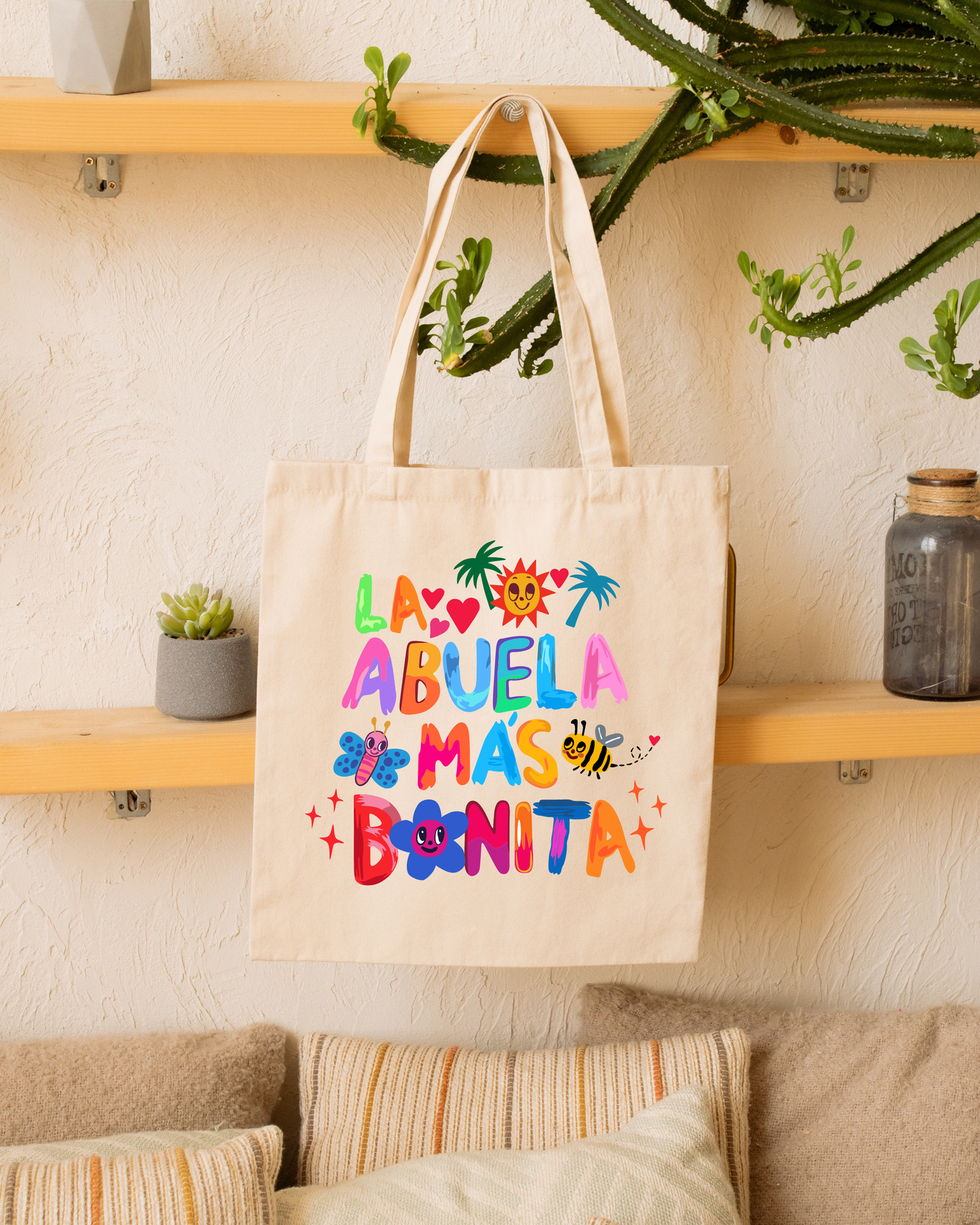 Tote Bag Tropical 'La Abuela Más Bonita'