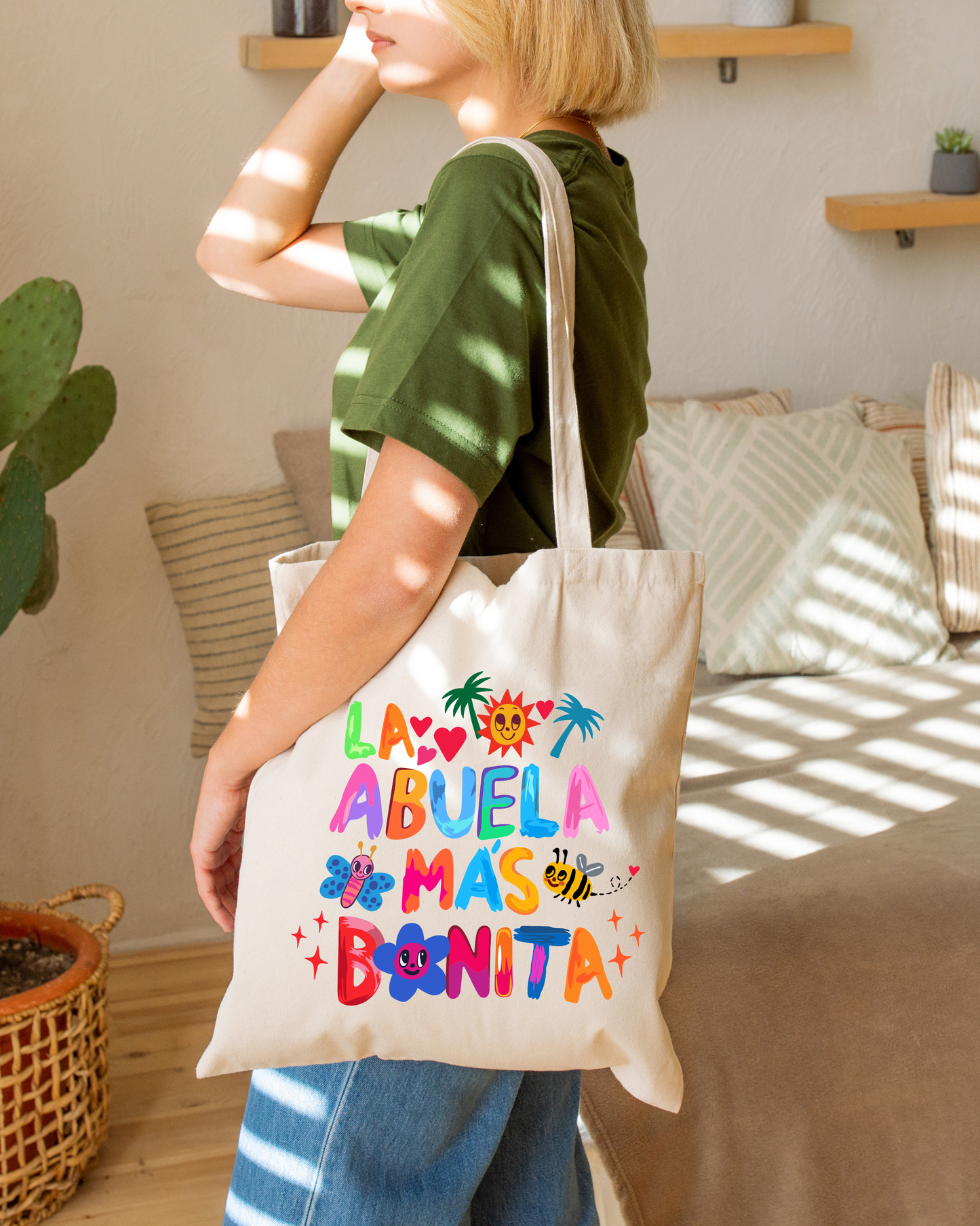 Tote Bag Tropical 'La Abuela Más Bonita'