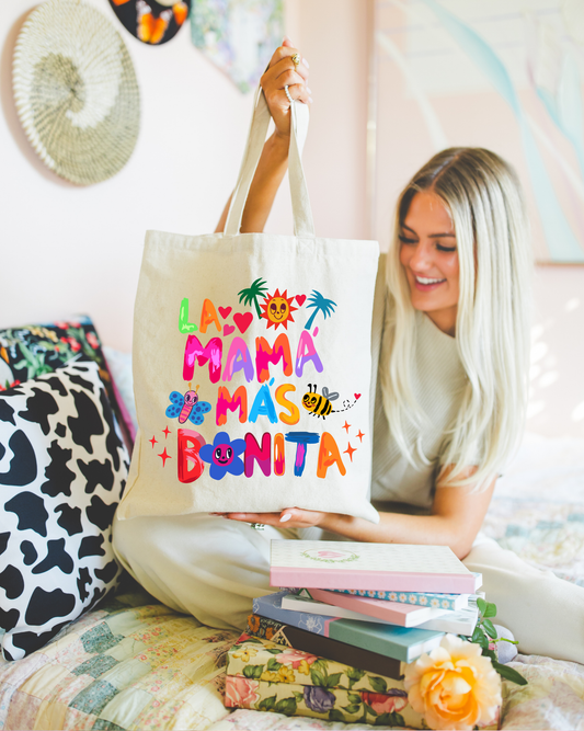 Tote Bag Tropical 'La Mamá Más Bonita'